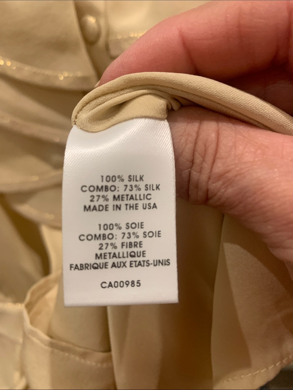 Nanette Lepore Cream Ruffle Front Sleeveless Blouse - Picture 6 of 6